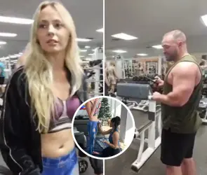 Una joven va al gimnasio con "bodypaint" en lugar de "leggings" y desata fuertes cr&iacute;ticas | VIDEO