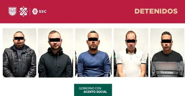 La banda delictiva dedicada al robo-habitación en Periférico Sur Créditos: SSC-CDMX