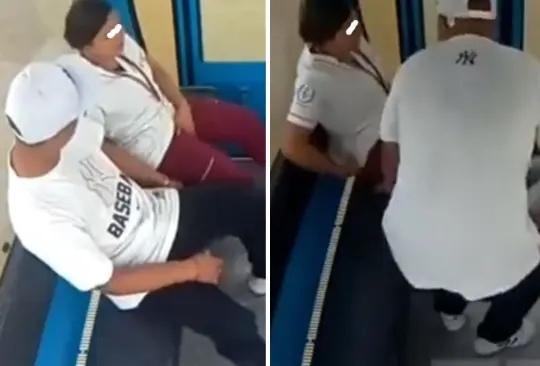 La pareja fue descubierta teniendo intimidad en el Cablebús. 