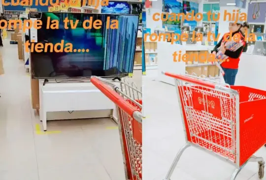 Niña rompe pantalla en centro comercial y redes critican a la mamá por dejarla jugar como si fuera un parque Niña rompe pantalla en centro comercial y redes critican a la mamá por dejarla jugar como si fuera un parque