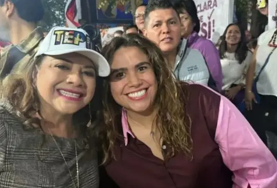 Caty Monreal y Clara Brugada en Tepito. 