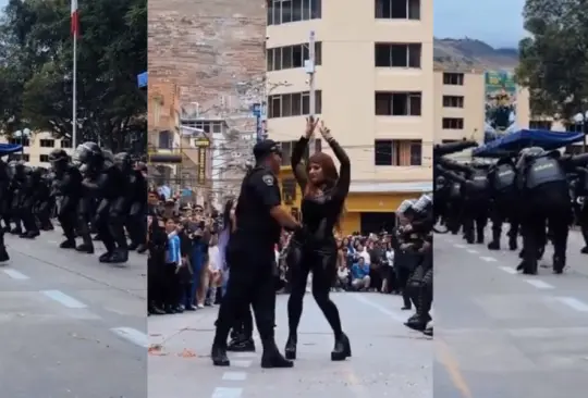 En el desfile para festejar sus 35 años de fundación, grupo de policías de Huánuco, Perú, se ha vuelto viral por bailar al ritmo de "Oye, mujer"