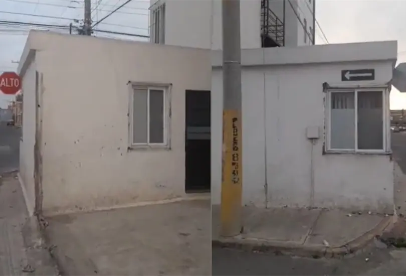 Un hombre en Puebla se apropi&oacute; de la banqueta para extender su casa y construir una cochera 