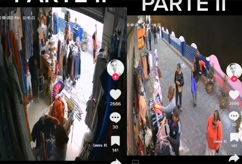 Captan a seis mujeres robando sutilmente ropa en local Captan a seis mujeres robando sutilmente ropa en local