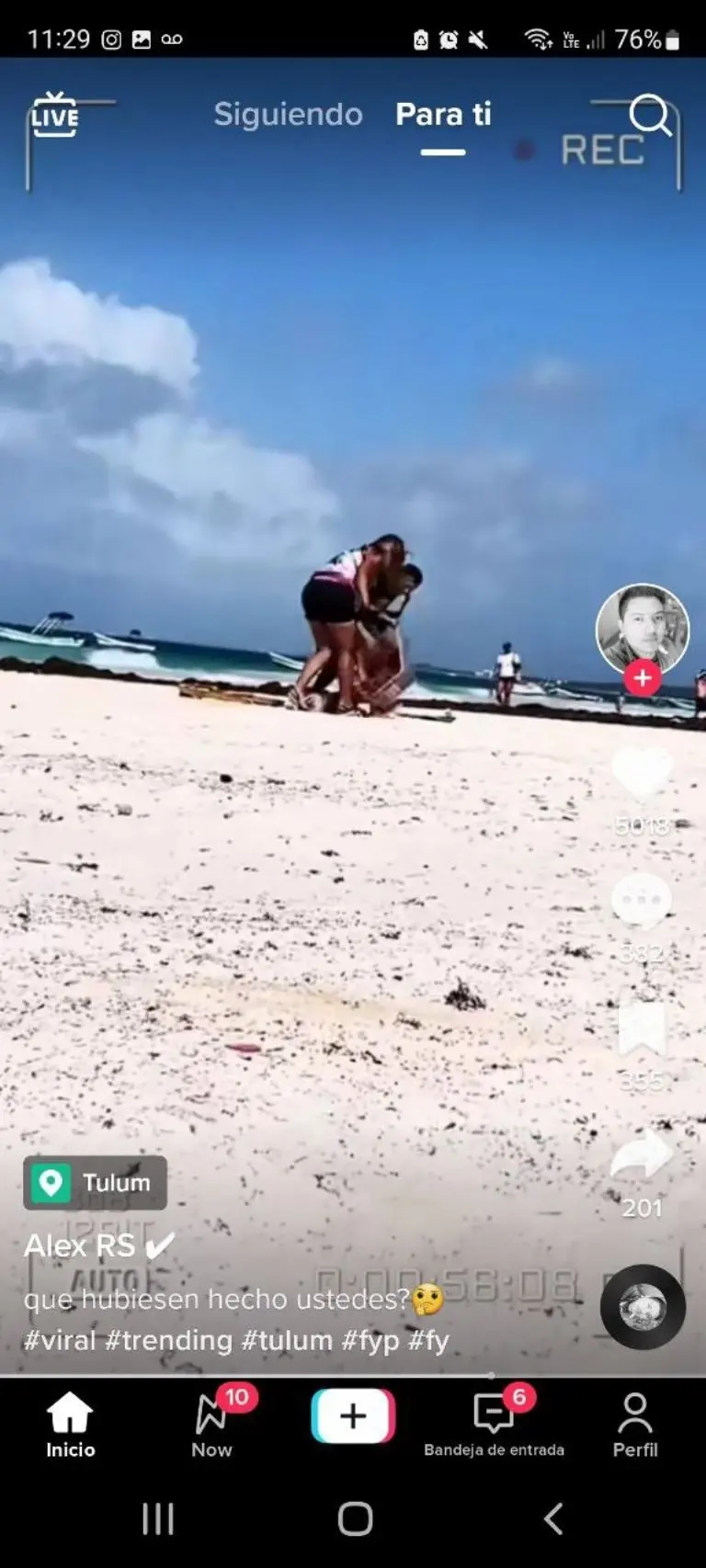 Estafa a turista y le tiran su mercancia - Tomada de video