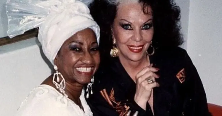 La Reina de la Salsa, Celia Cruz, con Tongolele. Imagen: @celiacruz.