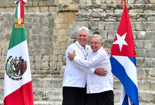 El presidente mexicano recibió a su homólogo de Cuba en Campeche El presidente mexicano recibió a su homólogo de Cuba en Campeche
