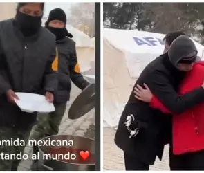 Turquía: mexicanos reparten frijoles y barbacoa a damnificados por el terremoto