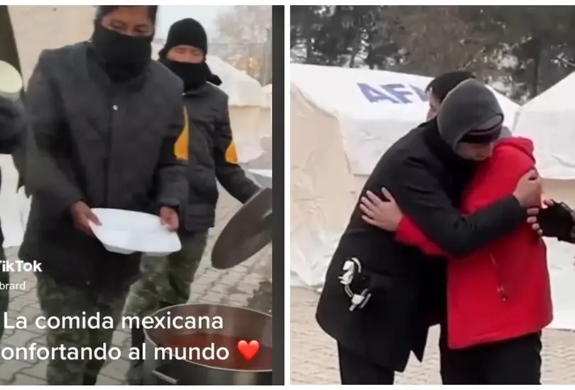 Mexicanos reparten comida en Turqu&iacute;a