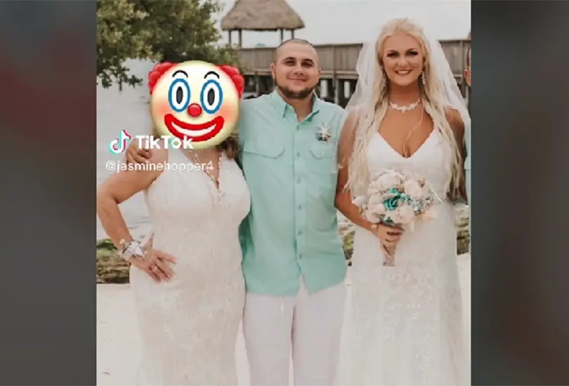 Suegra se viste de novia en la boda de su hijo 