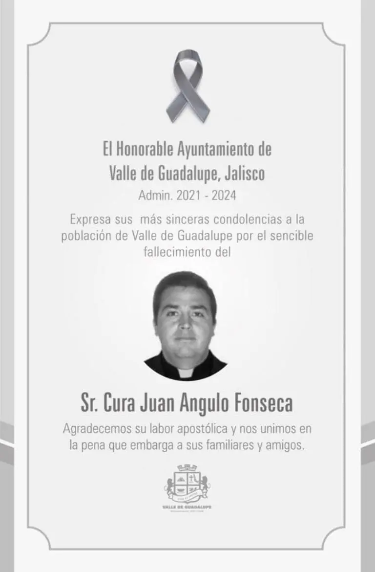 Asesinan a sacerdote a balazos - Ayuntamiento De Valle De Guadalupe