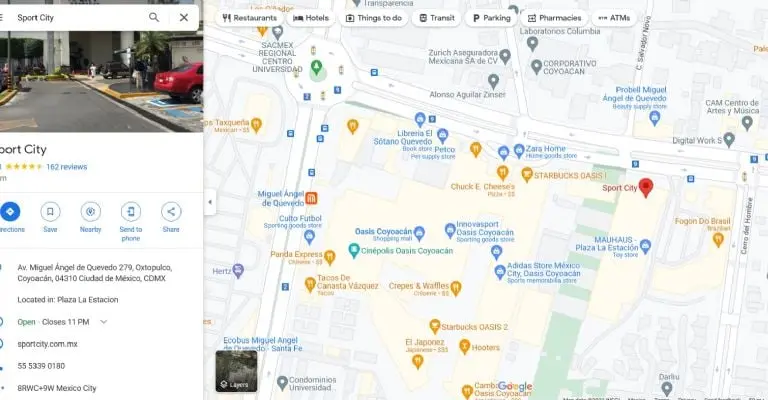 Los hechos sucedieron en un gimnasio sobre Miguel Ángel de Quevedo. Imagen: Google Maps.