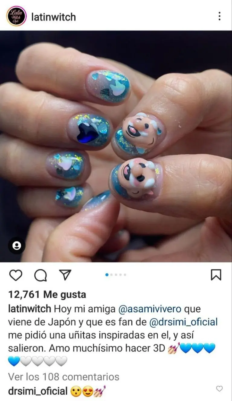 Japonesa se pone uñas de Dr. Simi (Instagram)