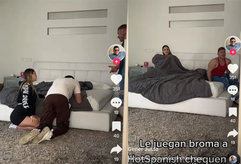 La esposa del creador de contenido decidi&oacute; hacerle una cruel broma en la que lo hizo creer que lo enga&ntilde;aba con su amigo