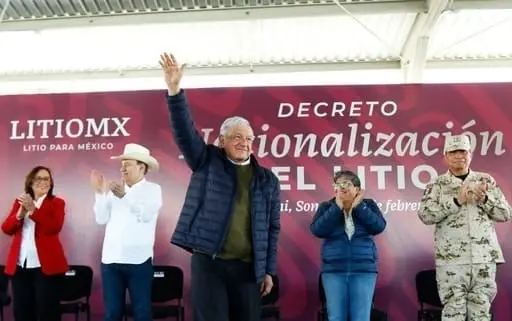 AMLO estuvo en Sonora donde firmó un decreto para la nacionalización del litio 