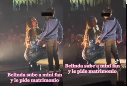 Tú vas a ser mi nuevo galán le dijo Belinda a su minifan quien sin embargo le dijoj que No