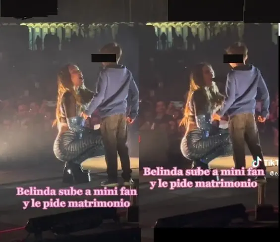 Tú vas a ser mi nuevo galán le dijo Belinda a su minifan quien sin embargo le dijoj que No Tú vas a ser mi nuevo galán le dijo Belinda a su minifan quien sin embargo le dijoj que No