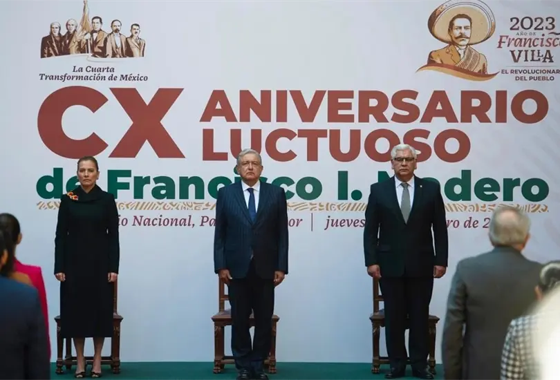 AMLO conmemora a Francisco I. Madero en su aniversario luctuoso 110