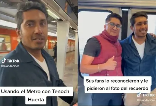 Tenoch Huerta es captado en el Metro de la CDMX