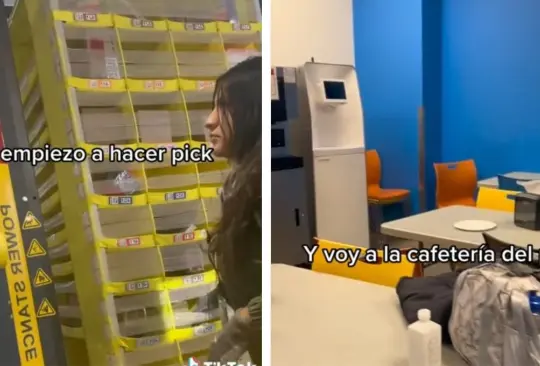 Joven muestra cómo es su trabajo en Amazon