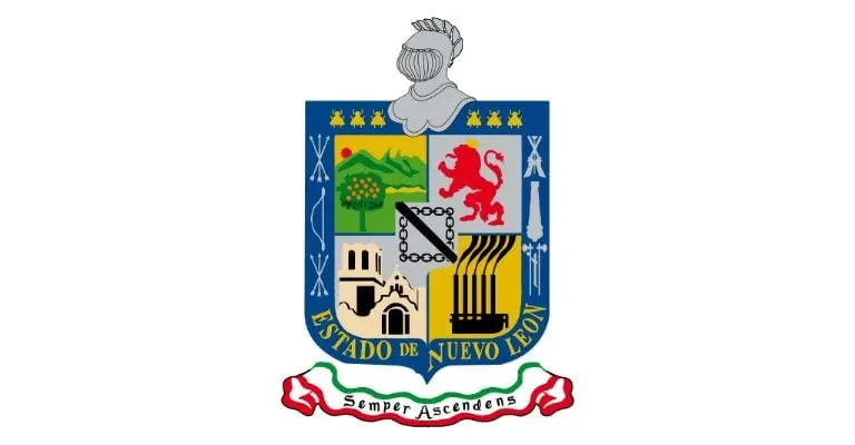 El verdadero estandarte del estado de Nuevo León. Imagen: Heraldry.