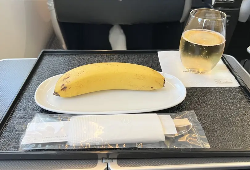 El hombre pidió vegano en un vuelo y los empleados optaron por darle un plátano con cubiertos El hombre pidió vegano en un vuelo y los empleados optaron por darle un plátano con cubiertos