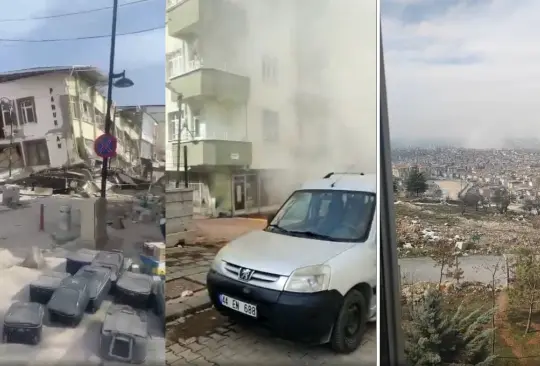 Videos en redes sociales muestran varios edificios derrumbados por un nuevo temblor en Turquía de magnitud 5.6. Videos en redes sociales muestran varios edificios derrumbados por un nuevo temblor en Turquía de magnitud 5.6.