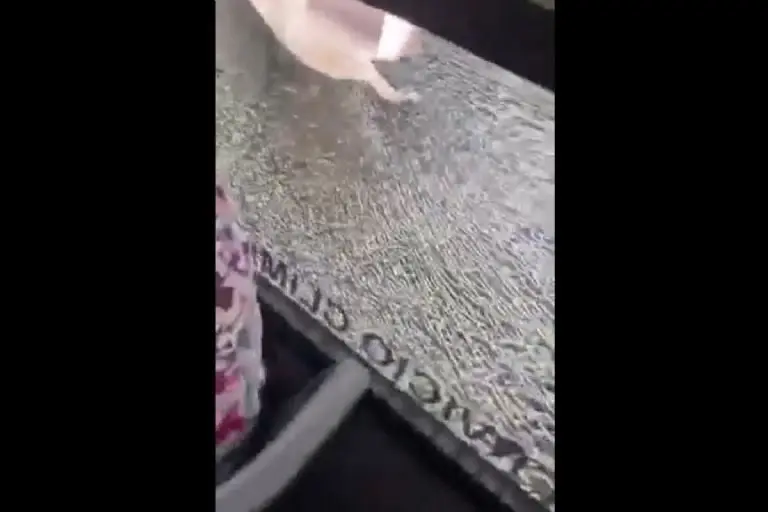 Mujer pelea con conductor - Tomada de video