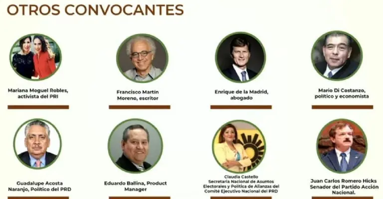 Más personajes que convocaron a la marcha. Imagen: Presidencia.