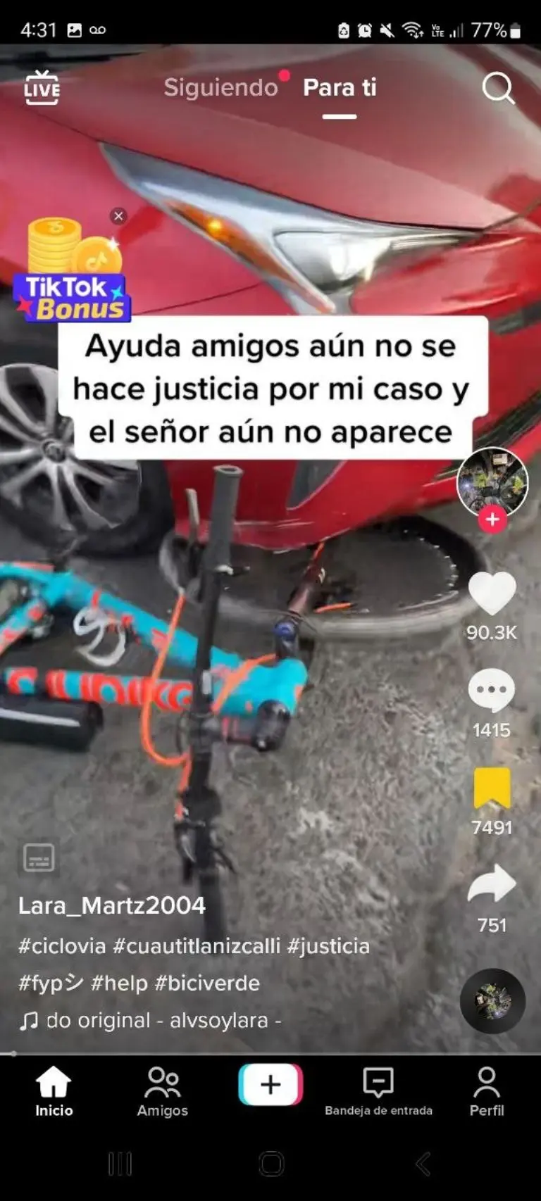 Atropellan a joven - Tomada de video