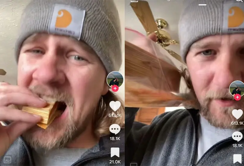 El hombre estadounidense comenzó a comer los tamales sin quitarles la hoja que los envolvía, hecho que le provocó un desagradable sabor El hombre estadounidense comenzó a comer los tamales sin quitarles la hoja que los envolvía, hecho que le provocó un desagradable sabor
