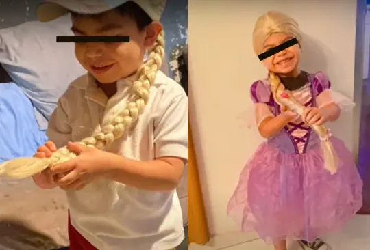 El menor cumplió su sueño y se disfrazó de Rapunzel en su cumpleaños El menor cumplió su sueño y se disfrazó de Rapunzel en su cumpleaños