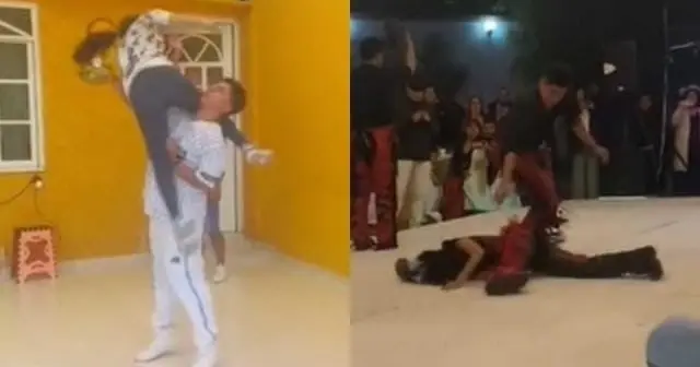 Quinceañera se cae en plena fiesta y se vuelve viral 