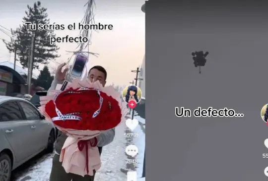 El teléfono salió volando con los globos de helio y al hombre no le quedó más remedio que verlos partir 