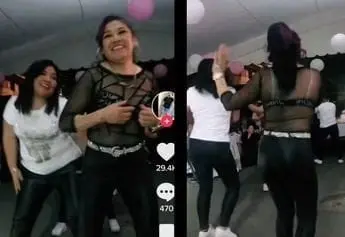 Mujer festeja cumpleaños como quinceañera