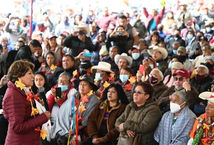 Delfina G&oacute;mez sigue estando al frente en las preferencias de voto en el Estado de M&eacute;xico, con alta ventaja sobre los otros aspirantes a la gubernatura.