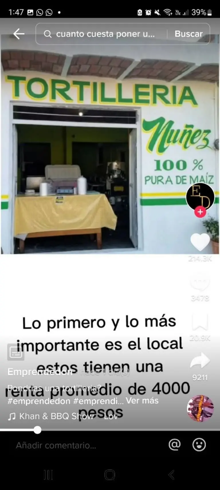 Cuánto cuesta poner una tortillería - Tomada de video
