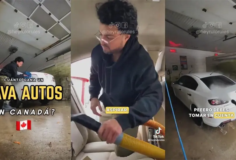 Un mexicano mostró los pros y contras, así como el salario que se puede obtener trabajando en el lavado o detallado de autos en Canadá. Un mexicano mostró los pros y contras, así como el salario que se puede obtener trabajando en el lavado o detallado de autos en Canadá.