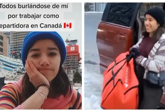 Mexicana presume sueldo como repartidora en Canadá Mexicana presume sueldo como repartidora en Canadá