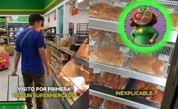 El joven se volvió viral al mostrar la variedad de productos que encontró en la famosa cadena de supermercados. 