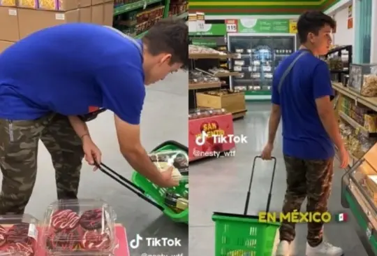 El joven se volvió viral al mostrar la variedad de productos que encontró en la famosa cadena de supermercados. 