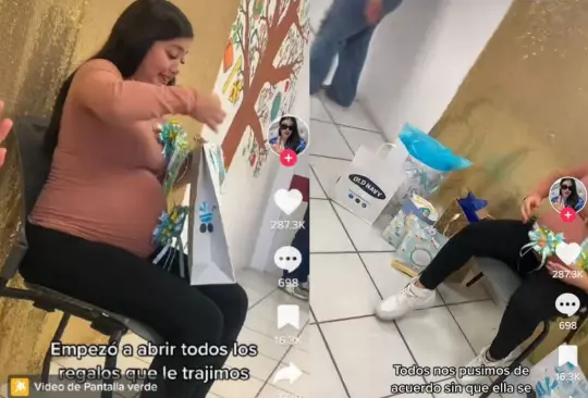 Con pizzas, refrescos y un montón de regalos, los estudiantes recibieron a su compañera embarazada Con pizzas, refrescos y un montón de regalos, los estudiantes recibieron a su compañera embarazada