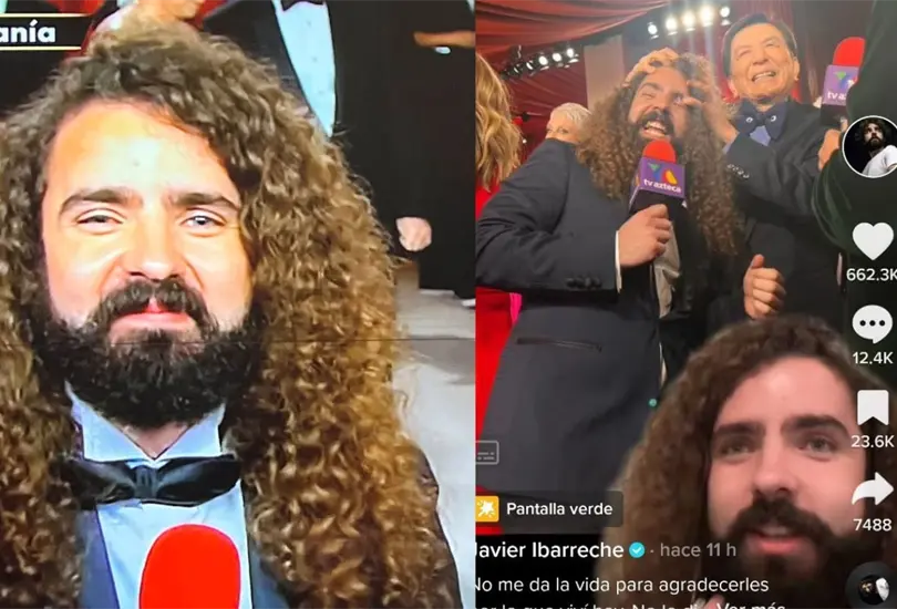 Cientos de internautas reprocharon que los conductores de TV Azteca interrumpieron o no dejaron hablar al famoso tiktoker durante la tranmisi&oacute;n de los Premios Oscar 