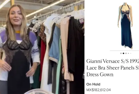 Joven compra un vestido Gianni Versace en 240 pesos