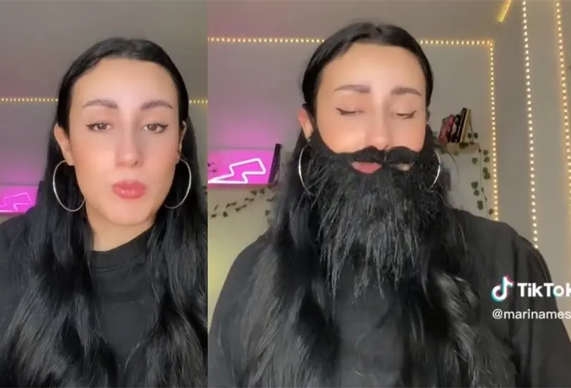 "Para los que no sab&eacute;is el por qu&eacute; llevo una barba en el bolso, muy sencillo: la llevo porque me siento m&aacute;s segura con una barba en el bolso", dijo la joven.