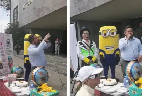 Papá celebra cumpleaños de su hija en un juzgado