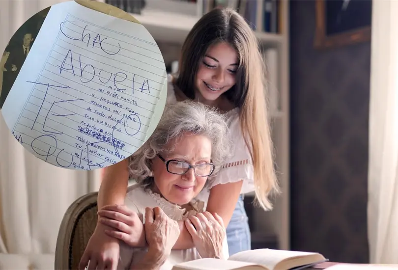 Tras un a&ntilde;o de la muerte de su abuela, la joven encontr&oacute; una nota que la conmovi&oacute; hasta las l&aacute;grimas 