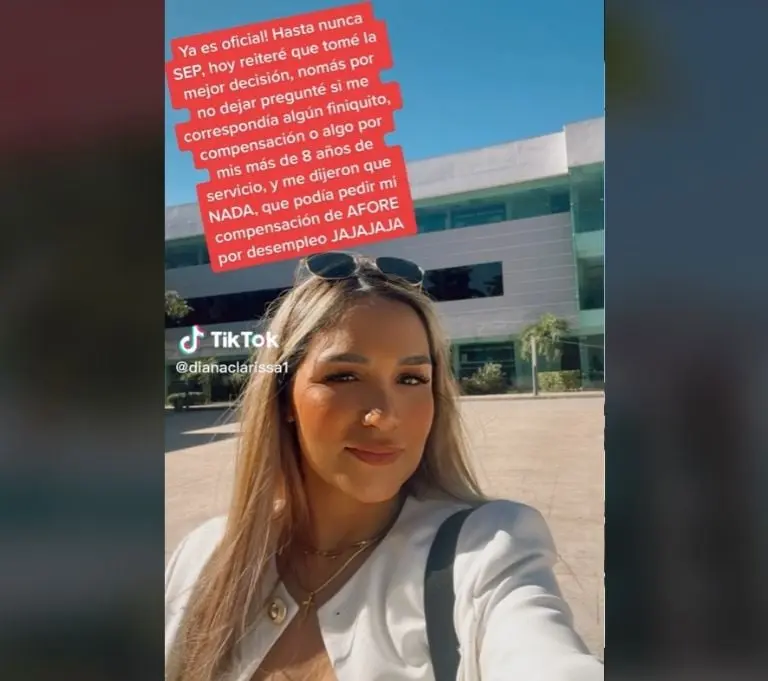 Maestra renuncia a plaza en la SEP (TikTok)