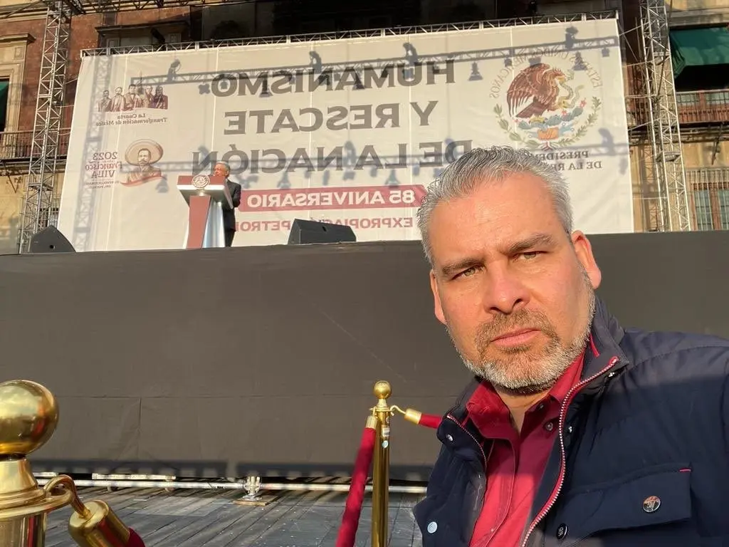 El Gobernador de Michoacán, Alfredo Ramírez Bedolla, acompañó al presidente López Obrador durante la marcha del 18 de marzo. 