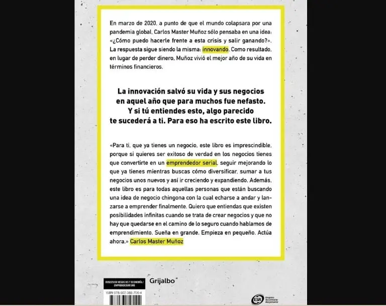 Libro de Carlos Master Muñoz (Amazon)